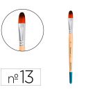 Pincel para pintura acrilica y acuarela liderpapel n 13 punta filbert / lengua gato de pelo sintetico certificado