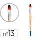 Pincel para pintura acrilica y acuarela liderpapel n 13 punta filbert / lengua gato de pelo sintetico certificado
