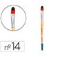 Pincel para pintura acrilica y acuarela liderpapel n 14 punta filbert / lengua gato de pelo sintetico certificado