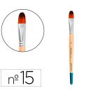 Pincel para pintura acrilica y acuarela liderpapel n 15 punta filbert / lengua gato de pelo sintetico certificado