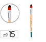 Pincel para pintura acrilica y acuarela liderpapel n 15 punta filbert / lengua gato de pelo sintetico certificado