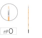 Pincel para pintura al oleo y acrilica liderpapel nº 0 punta plana de pelo de cerda