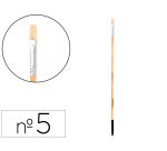 Pincel para pintura al oleo y acrilica liderpapel nº 5 punta plana de pelo de cerda