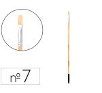 Pincel para pintura al oleo y acrilica liderpapel nº 7 punta plana de pelo de cerda