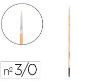 Pincel para pintura al oleo y acrilica liderpapel nº 000 punta redonda de pelo de cerda