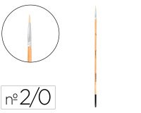 Pincel para pintura al oleo y acrilica liderpapel nº 00 punta redonda de pelo de cerda