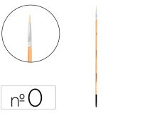 Pincel para pintura al oleo y acrilica liderpapel nº 0 punta redonda de pelo de cerda