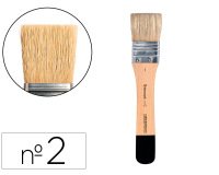 Brocha paletina plana Liderpapel ancho 33,5 mm de pelo de cerda