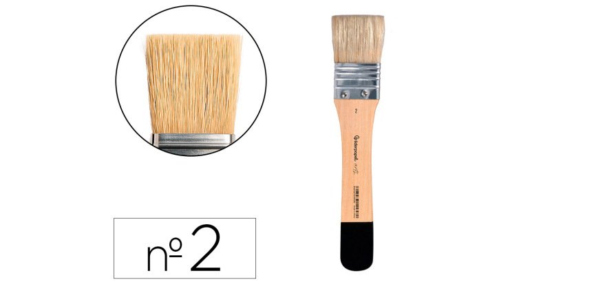 Brocha paletina plana Liderpapel ancho 33,5 mm de pelo de cerda