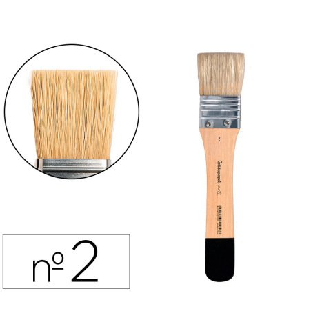 Brocha paletina plana Liderpapel ancho 33,5 mm de pelo de cerda