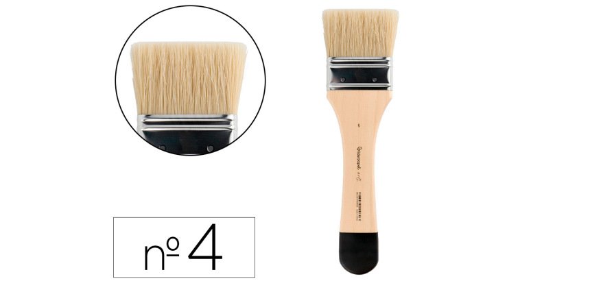 Brocha paletina plana Liderpapel ancho 48 mm de pelo de cerda
