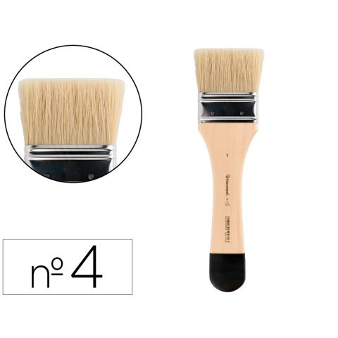 Brocha paletina plana Liderpapel ancho 48 mm de pelo de cerda