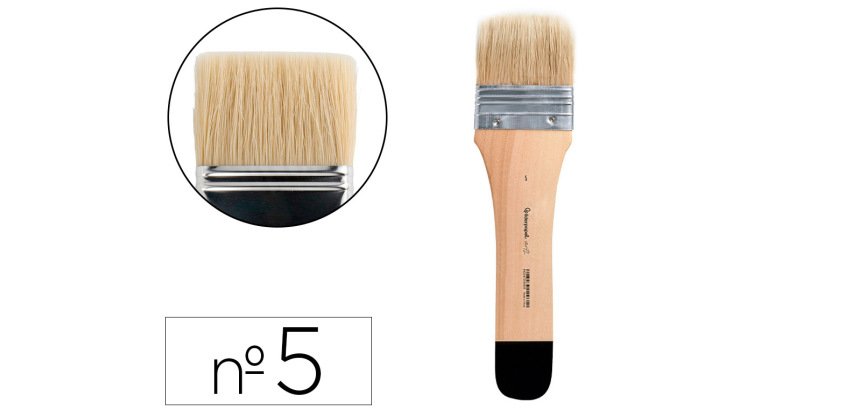 Brocha paletina plana liderpapel ancho 57 mm de pelo de cerda