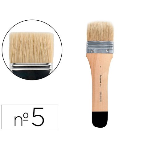 Brocha paletina plana liderpapel ancho 57 mm de pelo de cerda