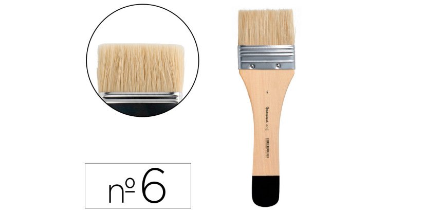 Brocha paletina plana liderpapel ancho 65 mm de pelo de cerda