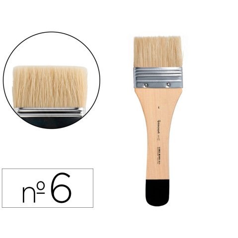 Brocha paletina plana liderpapel ancho 65 mm de pelo de cerda