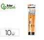 Pinceles de pelo de cerda liderpapel puntas surtidas bolsa de 11 unidades