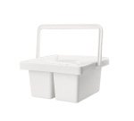 Cubo limpiador de pinceles liderpapel de plastico con asa transportable 13x13x9 cm