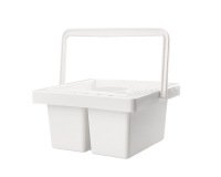 Cubo limpiador de pinceles liderpapel de plastico con asa transportable 13x13x9 cm