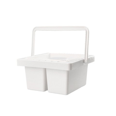 Cubo limpiador de pinceles liderpapel de plastico con asa transportable 13x13x9 cm
