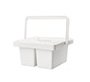 Cubo limpiador de pinceles liderpapel de plastico con asa transportable 13x13x9 cm