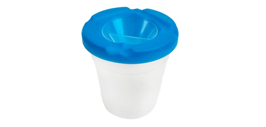 Vaso limpiapinceles liderpapel de plastico 8x8,5 cm