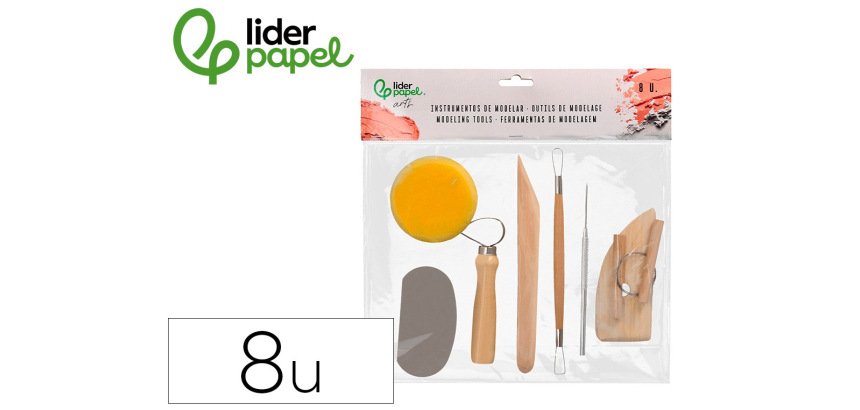 Instrumentos de modelar liderpapel pack 8 herramientas surtidas