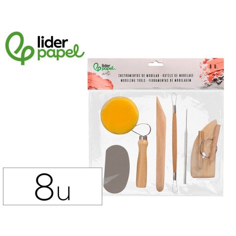 Instrumentos de modelar liderpapel pack 8 herramientas surtidas