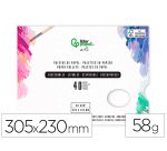 Paleta de papel desechable liderpapel para pintura 40 hojas gramaje 58g/m2 con agujero para pulgar