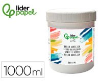Gesso liderpapel aditivo para acrilico preparador de superficie bote de 1 litro