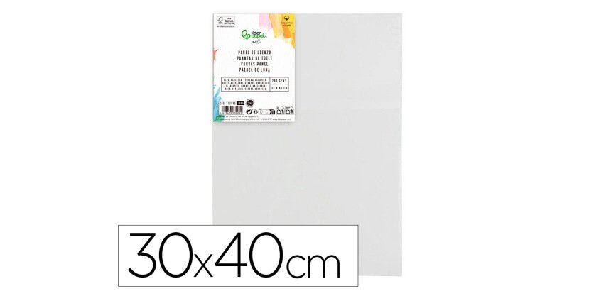 Panel de lienzo liderpapel 30 x 40 cm gramaje 280g/m2