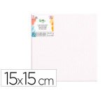Bastidor liderpapel 1f lienzo grapado parte trasera algodon 100% bordes madera 15x15 cm gramaje 280g/m2 certificado