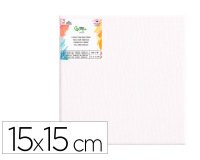 Bastidor liderpapel 1f lienzo grapado parte trasera algodon 100% bordes madera 15x15 cm gramaje 280g/m2 certificado