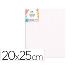 Bastidor liderpapel 3p lienzo grapado parte trasera algodon 100% bordes madera 20x25 cm gramaje 280g/m2 certificado