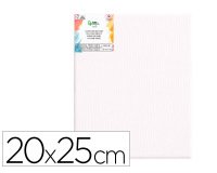 Bastidor liderpapel 3p lienzo grapado parte trasera algodon 100% bordes madera 20x25 cm gramaje 280g/m2 certificado