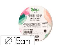 Bastidor redondo liderpapel lienzo grapado parte trasera algodon 100% borde madera 15 cm gramaje 280g/m2