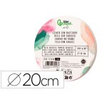 Bastidor redondo liderpapel lienzo grapado parte trasera algodon 100% borde madera 20 cm gramaje 280g/m2