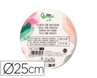 Bastidor redondo liderpapel lienzo grapado parte trasera algodon 100% borde madera 25 cm gramaje 280g/m2