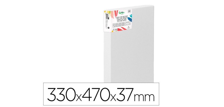 Bastidor 3d extragrueso liderpapel 6f grapado parte trasera algodon 100% 33x41 cm gramaje 380g/m2 certificado