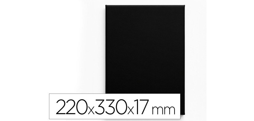 Bastidor negro liderpapel 4p lienzo grapado parte trasera 100% algodón 22 x 33 cm gramaje 320g/m2