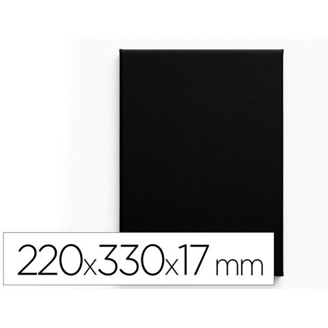 Bastidor negro liderpapel 4p lienzo grapado parte trasera 100% algodón 22 x 33 cm gramaje 320g/m2