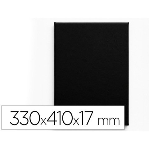 Bastidor negro liderpapel 6f lienzo 33 x 41 cm grapado parte trasera algodon 100% gramaje 320g/m2