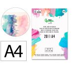 Bloc papel multitecnica liderpapel din a4 para acrilico oleo y gouache 20 hojas gramaje 260g/m2