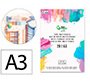 Bloc papel multitecnica liderpapel din a3 para acrilico oleo y gouache 20 hojas gramaje 260g/m2