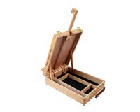 Caballete pintor de sobremesa liderpapel madera de haya barnizado con maletín 39 x 26 x 13 cm