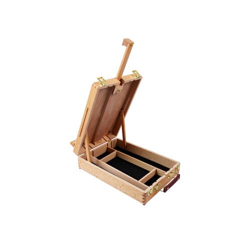 Caballete pintor de sobremesa liderpapel madera de haya barnizado con maletín 39 x 26 x 13 cm