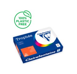 Papel color trophee a4 80gr naranja intenso paquete de 500 hojas