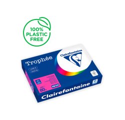 Papel color trophee a4 80gr rosa neon paquete de 500 hojas
