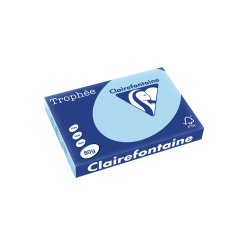 Papel color trophee a3 80gr azul celeste pastel paquete de 500 hojas