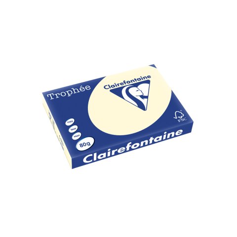 Papel color trophee a3 80gr crema pastel paquete de 500 hojas